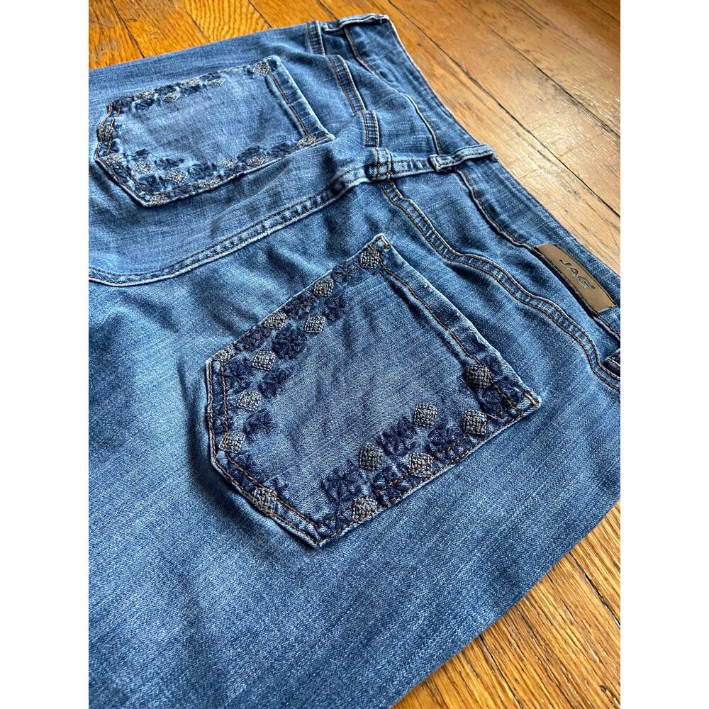 JAG Jeans Straight w/Floral Embroidery sz 14/32